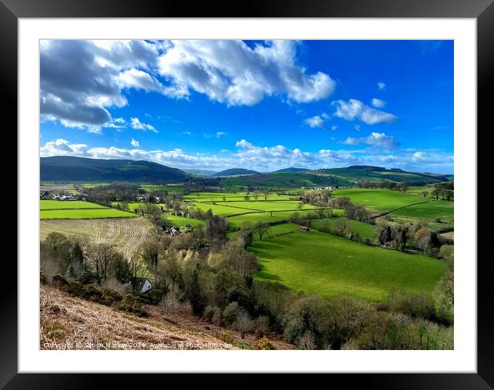 Springtime in the Clun Valley Framed Mounted Print by Simon Marlow