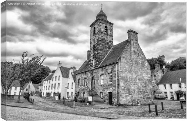 Town House in the village of Culross in Fife mono Canvas Print by Angus McComiskey