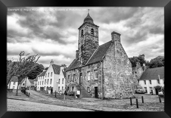 Town House in the village of Culross in Fife mono Framed Print by Angus McComiskey