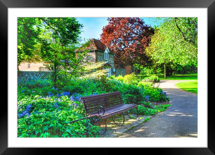 Westgate Park Gardens Canterbury  Framed Mounted Print by Alison Chambers