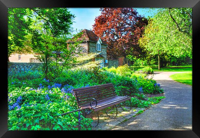 Westgate Park Gardens Canterbury  Framed Print by Alison Chambers