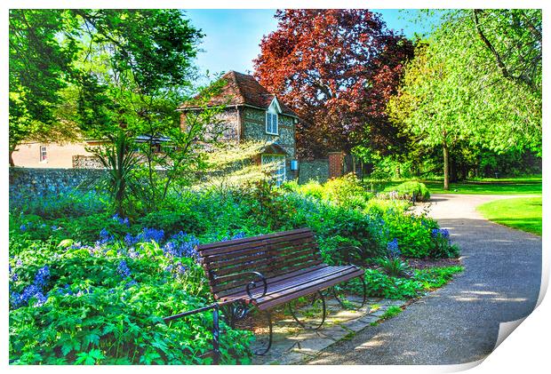 Westgate Park Gardens Canterbury  Print by Alison Chambers