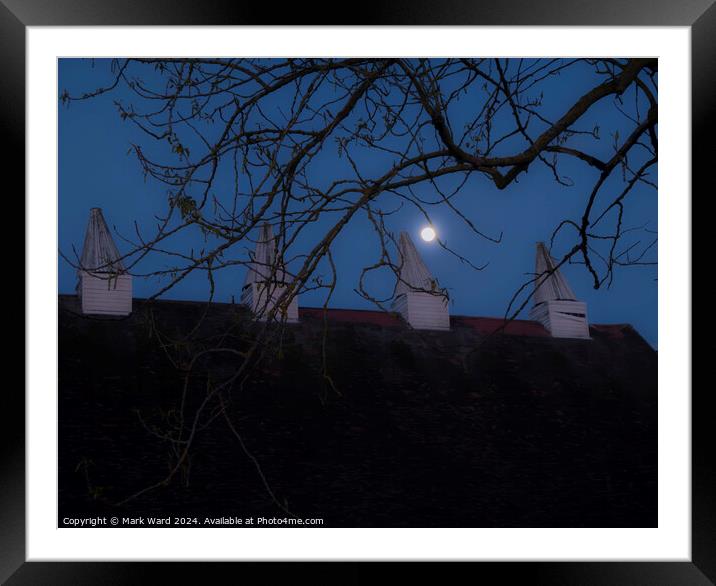 The Hop Farm by Moonlight Framed Mounted Print by Mark Ward