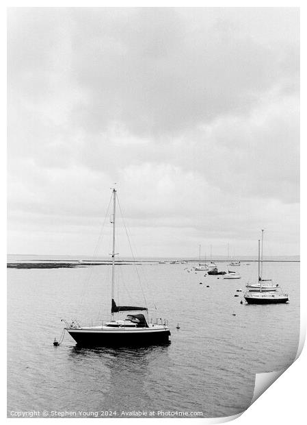 Tranquil Waters: A Black & White Stud Print by Stephen Young