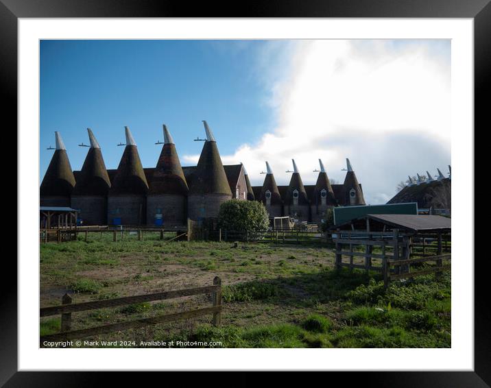 The Oast Houses of Kent. Framed Mounted Print by Mark Ward