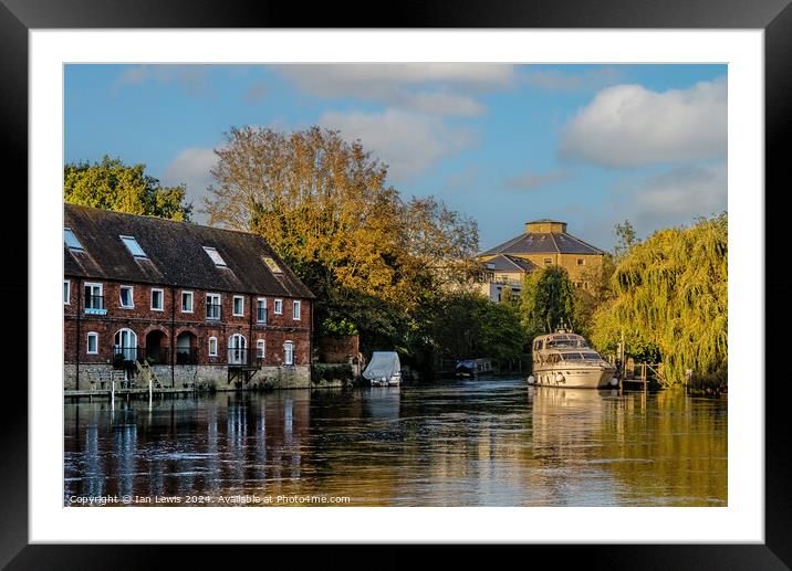 The Thames at Abingdon Framed Mounted Print by Ian Lewis