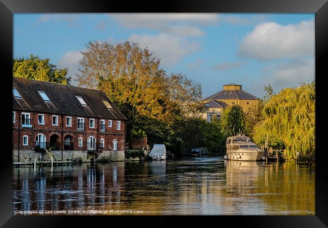 The Thames at Abingdon Framed Print by Ian Lewis