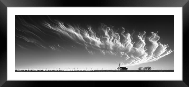 Chapel cloudscape Framed Mounted Print by Stephen Hippisley