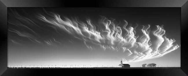 Chapel cloudscape Framed Print by Stephen Hippisley