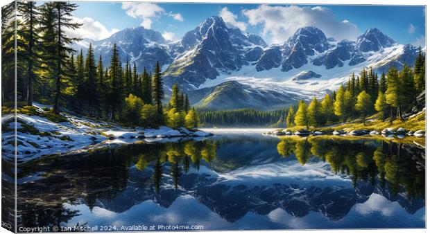 Alpine Lake Canvas Print by Ian Mitchell
