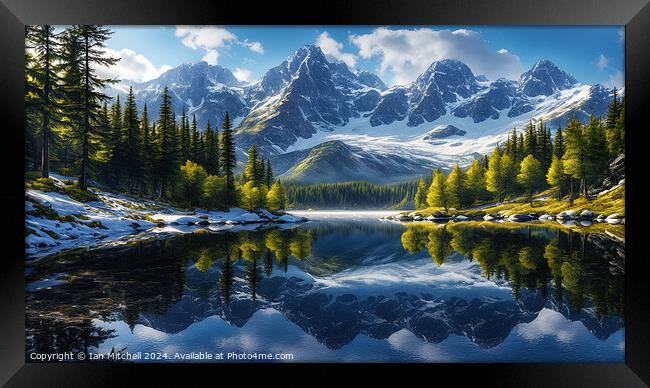 Alpine Lake Framed Print by Ian Mitchell