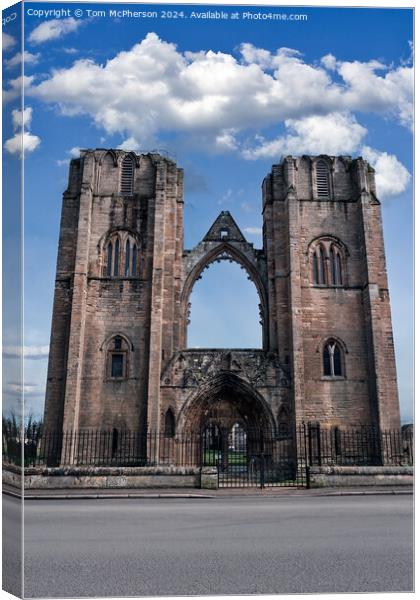 Elgin Cathedral Canvas Print by Tom McPherson