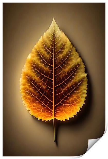 Autumn Leaf Print by Anne Macdonald