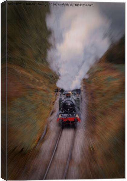 Artistic Large Prairie   4110 speeding through the Canvas Print by Duncan Savidge