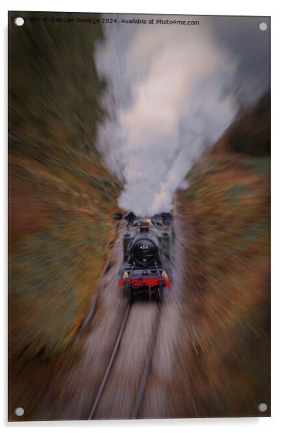 Artistic Large Prairie   4110 speeding through the Acrylic by Duncan Savidge