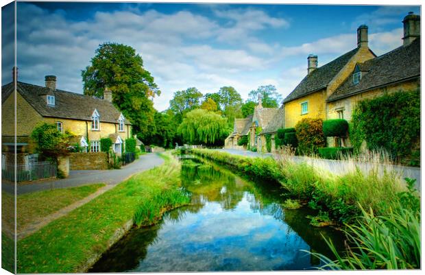 Lower Slaughter Cotswolds  Canvas Print by Alison Chambers