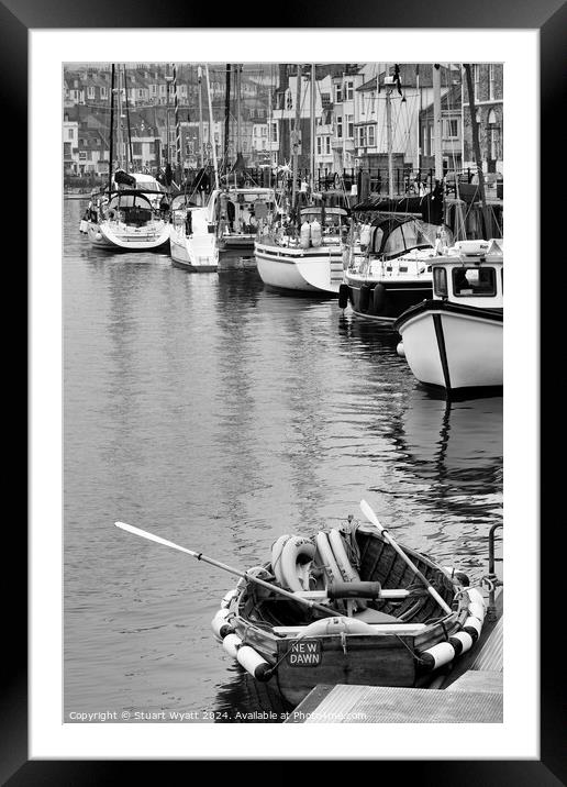 Yachts in Weymouth Harbour Framed Mounted Print by Stuart Wyatt
