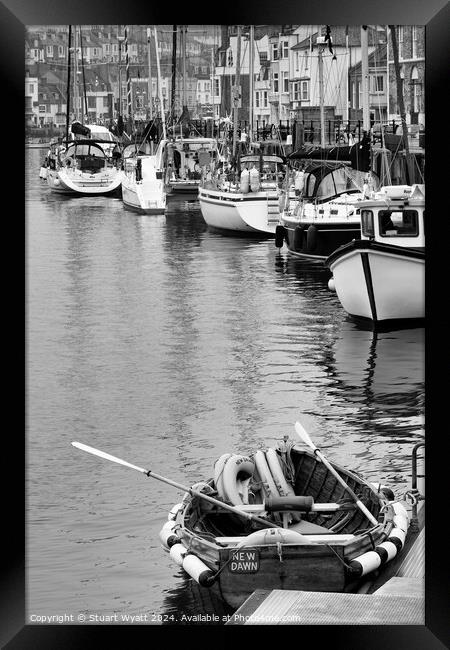 Yachts in Weymouth Harbour Framed Print by Stuart Wyatt