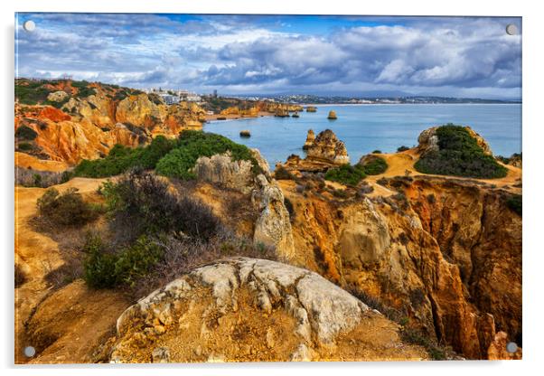 Algarve Coastline In Portugal Acrylic by Artur Bogacki