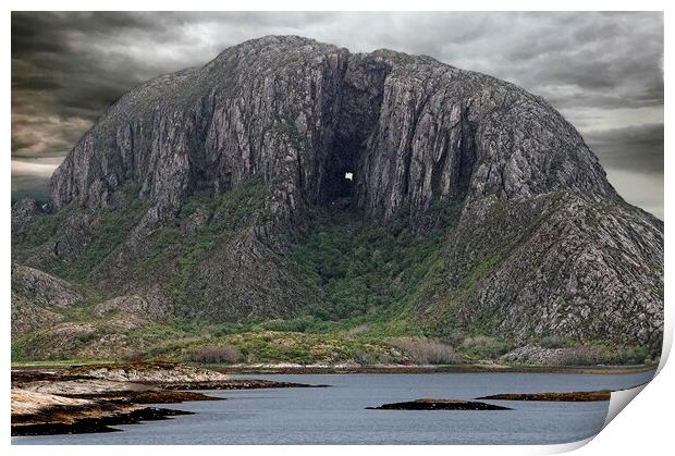 Torghatten Mountain Norway Print by Martyn Arnold