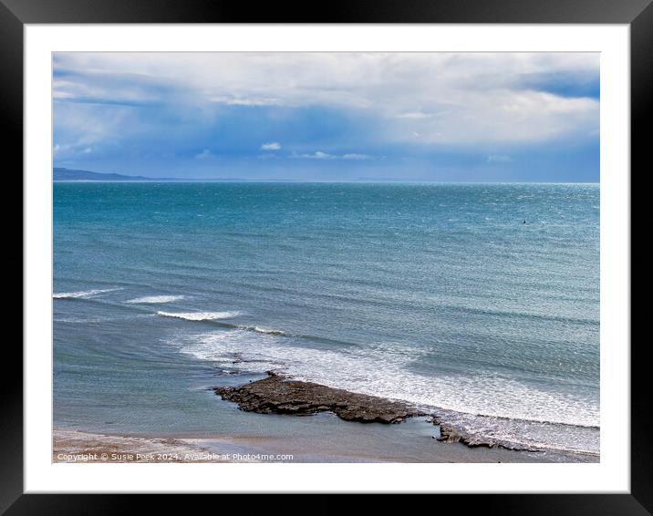 Stormy Spring Seascape at Lyme Regis Dorset Framed Mounted Print by Susie Peek