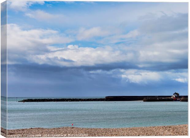 Stormy Spring Seascape at Lyme Regis Dorset Canvas Print by Susie Peek