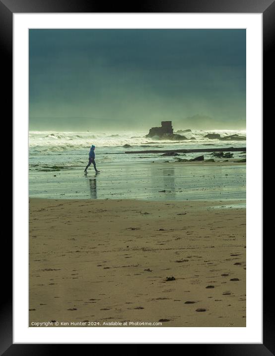 Wild Beach Walk Framed Mounted Print by Ken Hunter