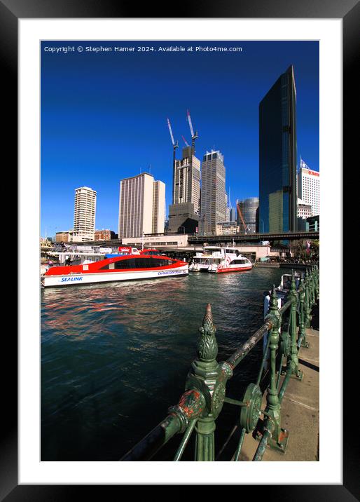 Circular Quay Sydney Framed Mounted Print by Stephen Hamer