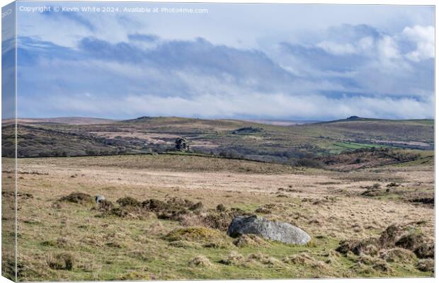 Cold winters day on Dartmoor Canvas Print by Kevin White