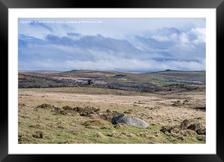 Cold winters day on Dartmoor Framed Mounted Print by Kevin White