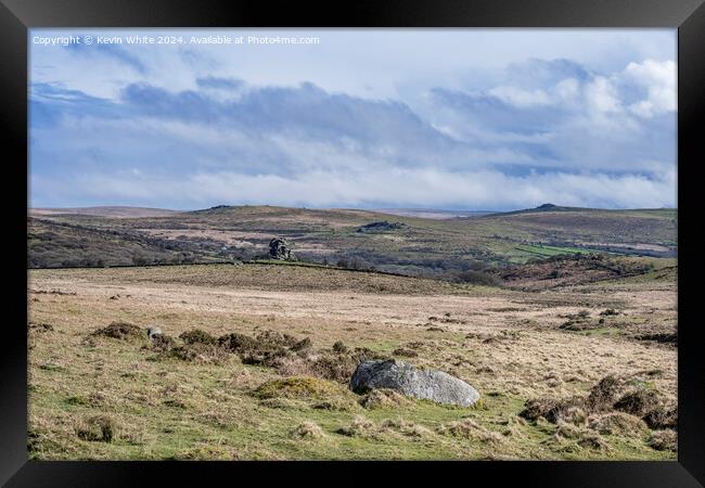 Cold winters day on Dartmoor Framed Print by Kevin White