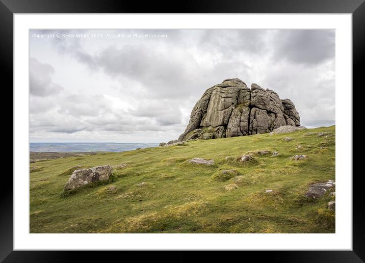 Impressive Haytor Rocks on Dartmoor Devon Framed Mounted Print by Kevin White
