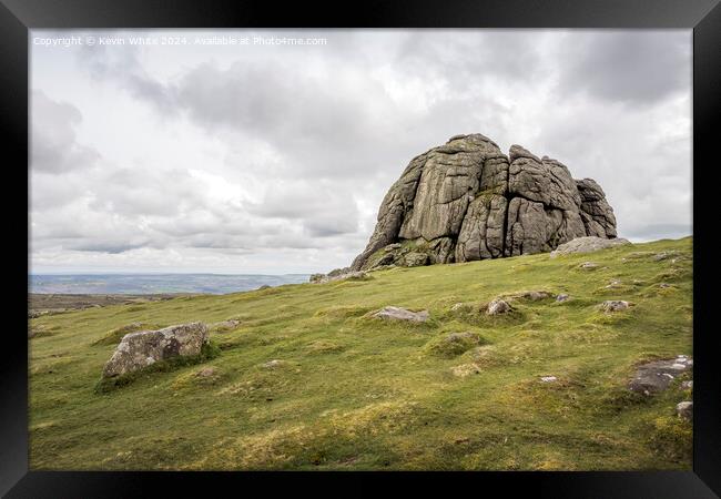 Impressive Haytor Rocks on Dartmoor Devon Framed Print by Kevin White