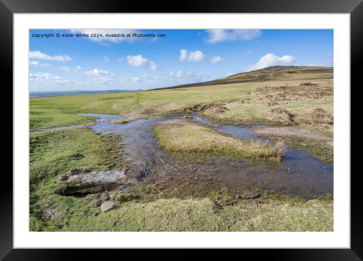 Walk to Cox Tor after the rains Framed Mounted Print by Kevin White