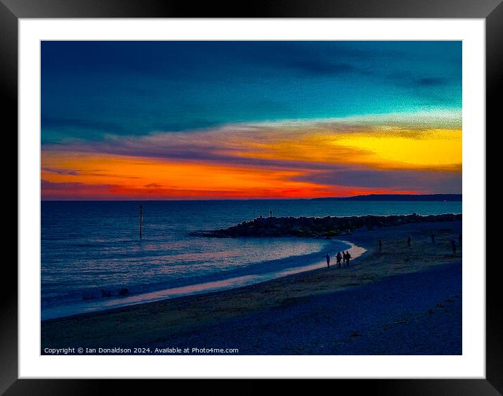 Stroll at Dusk Framed Mounted Print by Ian Donaldson