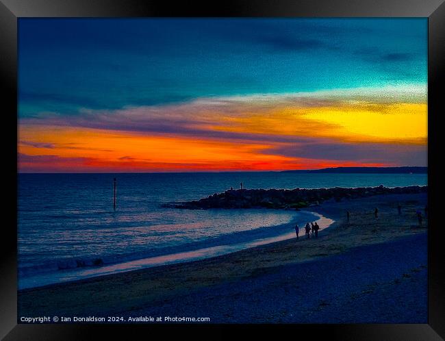 Stroll at Dusk Framed Print by Ian Donaldson