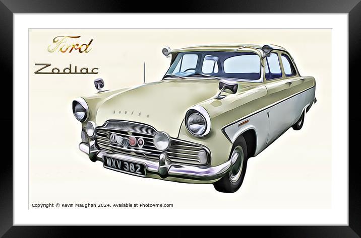 1959 Ford Zodiac  Framed Mounted Print by Kevin Maughan