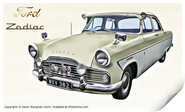 1959 Ford Zodiac  Print by Kevin Maughan