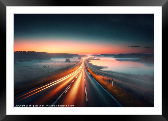 First Light’s Embrace Framed Mounted Print by phil pace
