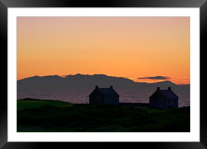 Prestwick coastal scene at sunset Framed Mounted Print by Allan Durward Photography