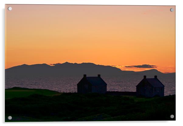 Prestwick coastal scene at sunset Acrylic by Allan Durward Photography