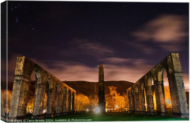 Ynyscedwyn Ironworks with Orion's Belt Canvas Print by Terry Brooks