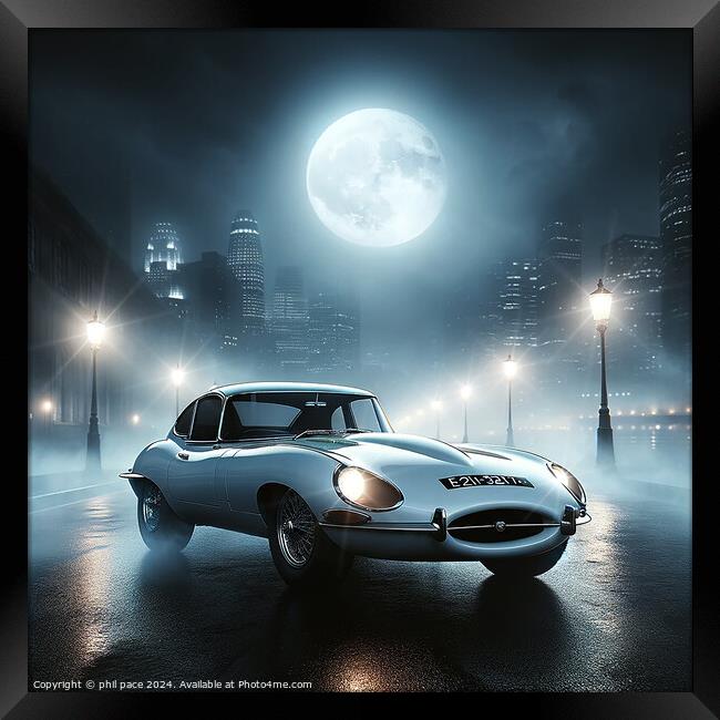 E Type Jag Framed Print by phil pace