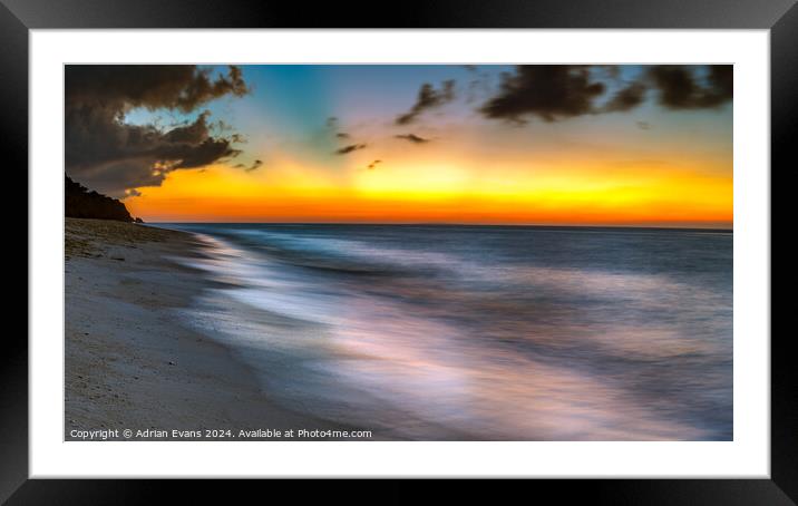 Beach Sunset Philippines Framed Mounted Print by Adrian Evans