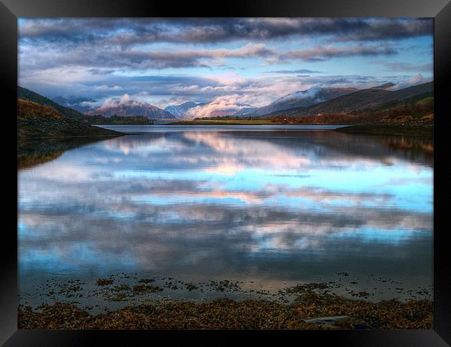 Morning Reflections On Loch Leven Framed Print by Aj’s Images