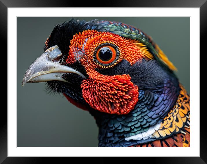 Pheasant Framed Mounted Print by Steve Smith