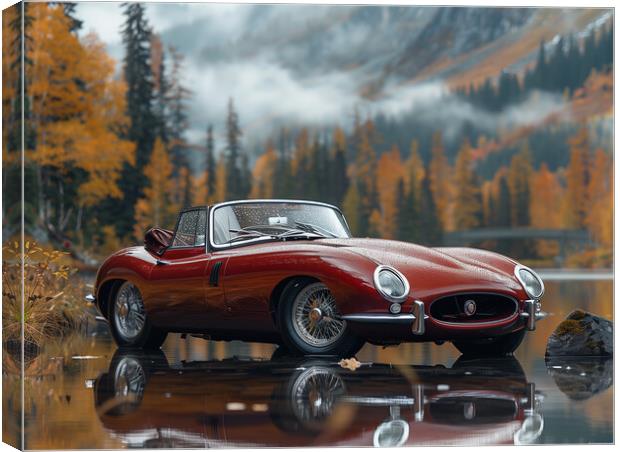 E Type Jaguar Canvas Print by Steve Smith