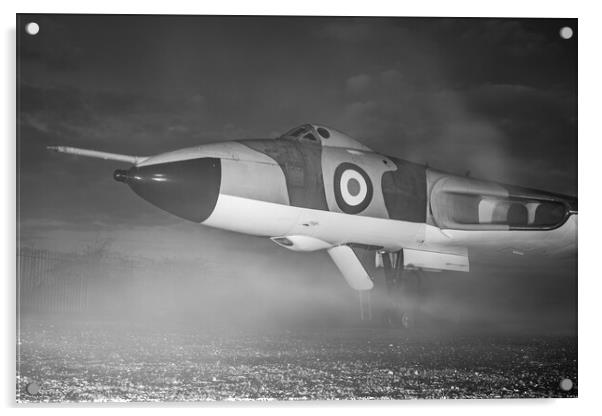 Vulcan Bomber in the Mist Acrylic by J Biggadike