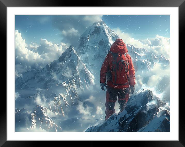 Assault On Everest Framed Mounted Print by Steve Smith