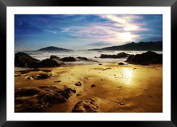 Burgh Island from Bantham Beach Framed Mounted Print by Brian Middleton